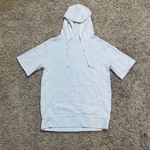 White short sleeve sweatshirt